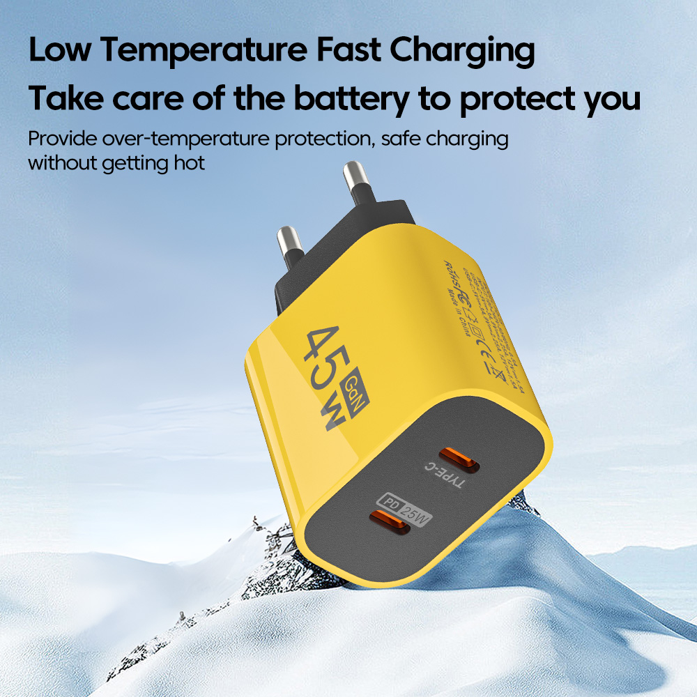 45W USB C 충전기 빠른 충전 듀얼 포트 휴대 전 - Ev Charger 리뷰 및 가격