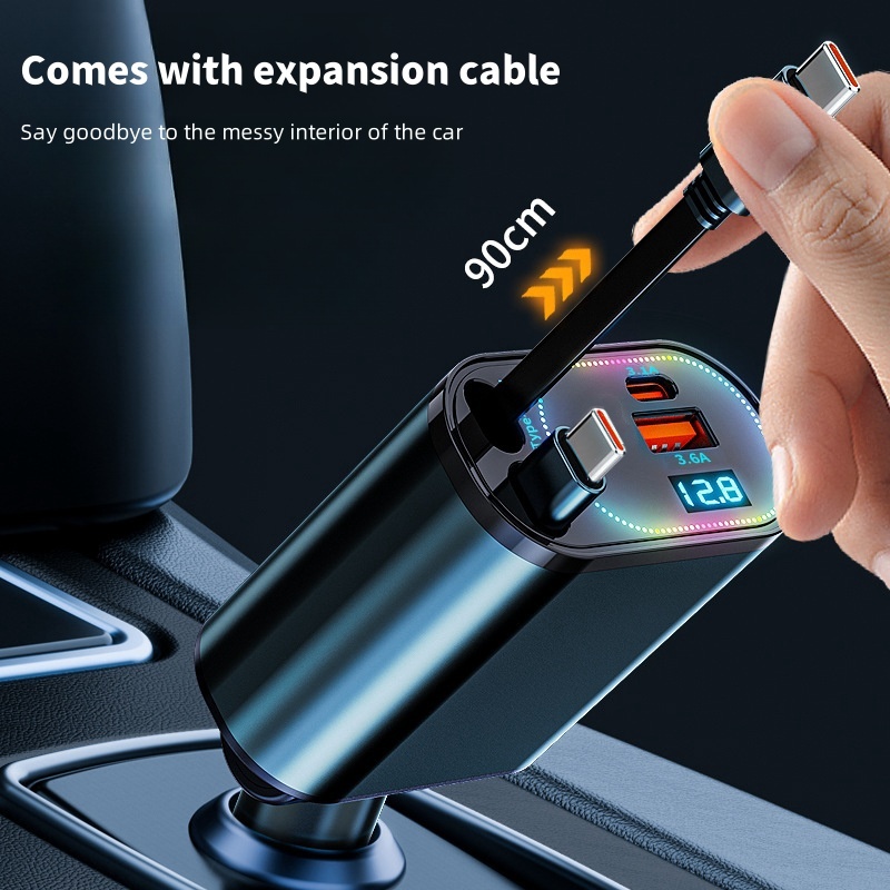 4 in 1 접이식 차량용 충전기 듀얼 USB 타입-C - Fast Ev Charger 리뷰 및 가격